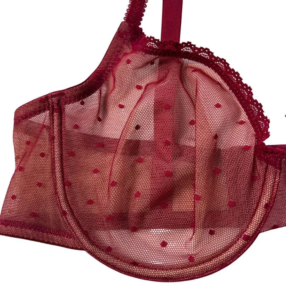 Mesh Lace Underwire Demi Bra 42D NEW